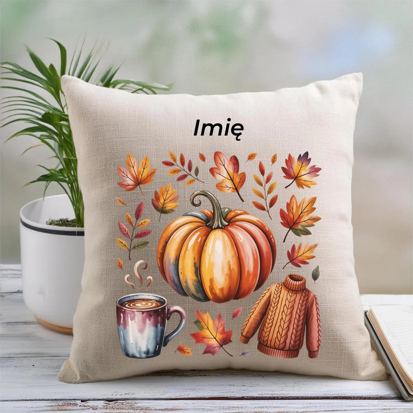 Poduszka jesienna - Złota jesień - personalizowana JS30 - StoryCups.pl