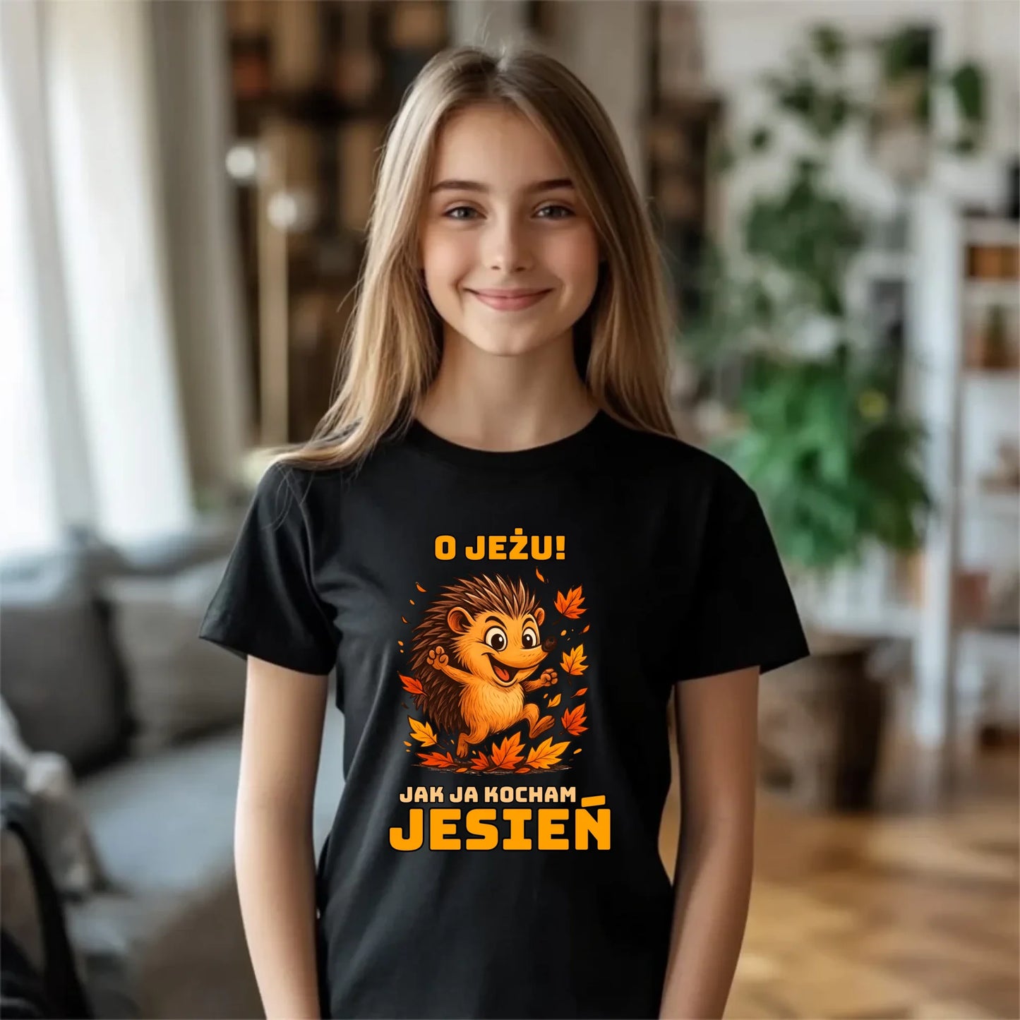 Koszulka dziecięca jesienna - O JEŻU! Jak ja kocham jesień JS31 - StoryCups.pl