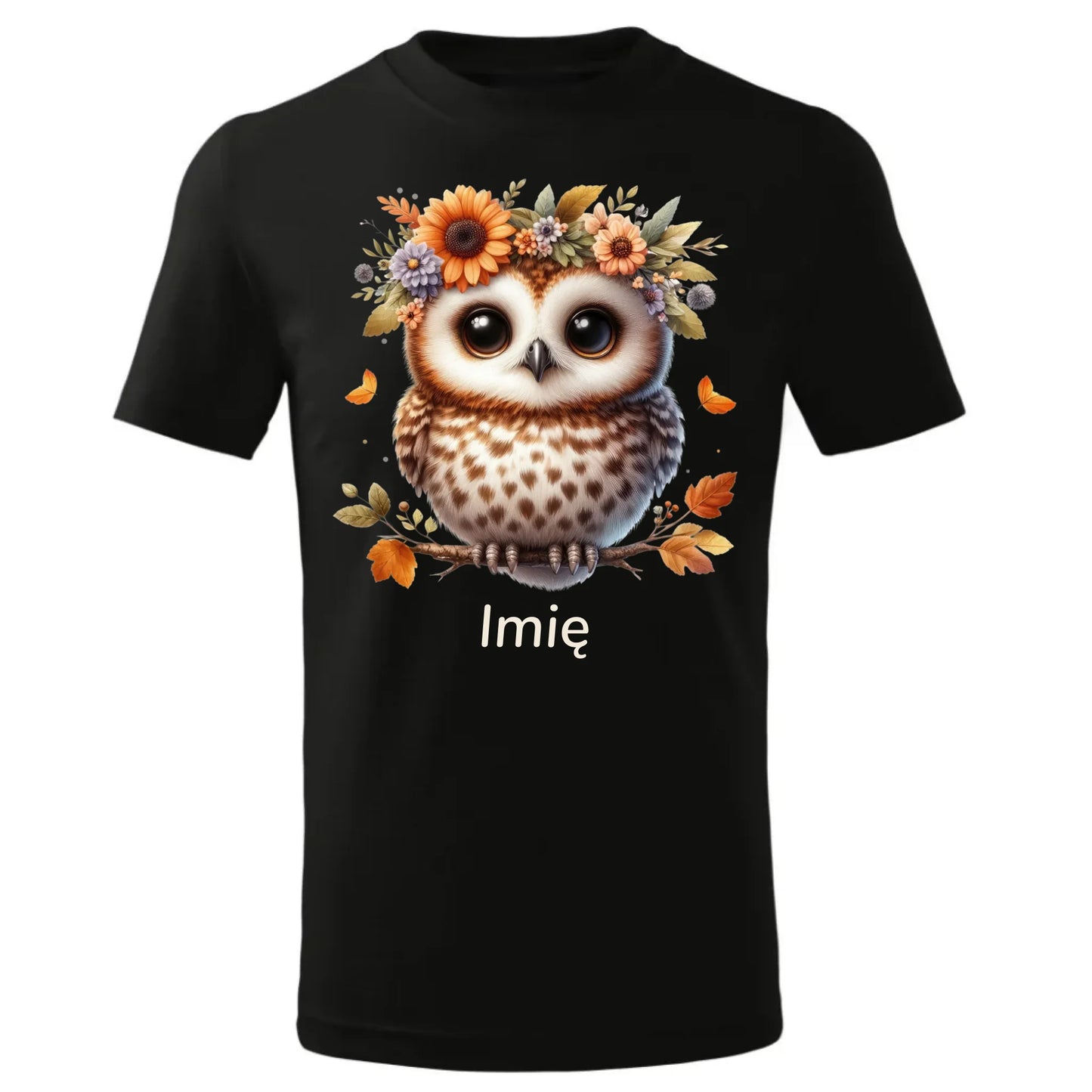 Koszulka dziecięca jesienna - Sowa w kwiatach JS32 - StoryCups.pl