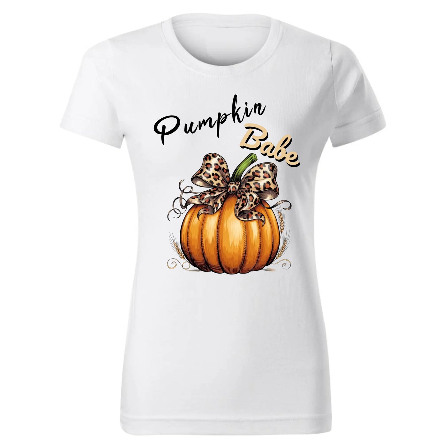 Koszulka damska jesienna - Pumpkin Babe - dla miłośniczki dyni JS33 - StoryCups.pl