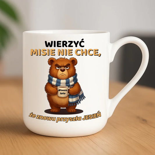 Kubek elegant jesienny - Wierzyć MISIE nie chce, że znowu przyszła jesień - Team lato JS35 - StoryCups.pl