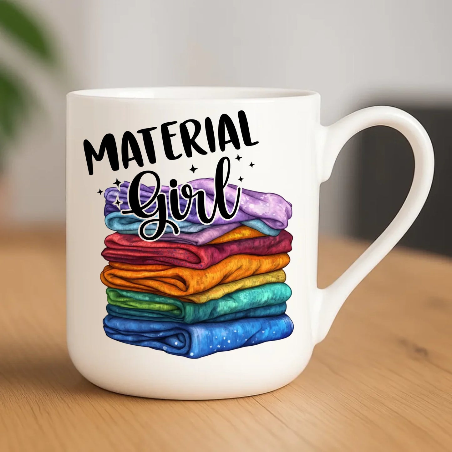 Kubek elegant szyciowy - prezent dla krawcowej - Material Girl HS02 - StoryCups.pl