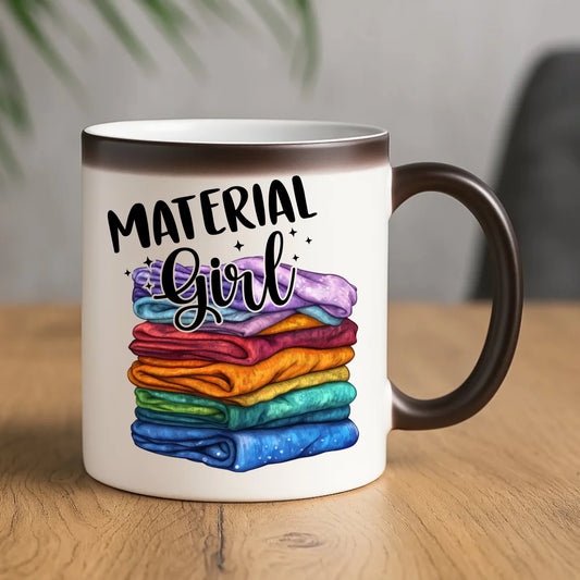 Kubek magiczny szyciowy - prezent dla krawcowej - Material Girl HS02 - StoryCups.pl