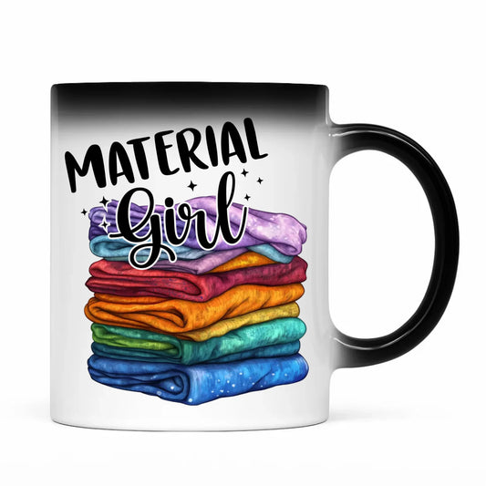 Kubek magiczny szyciowy - prezent dla krawcowej - Material Girl HS02 - StoryCups.pl
