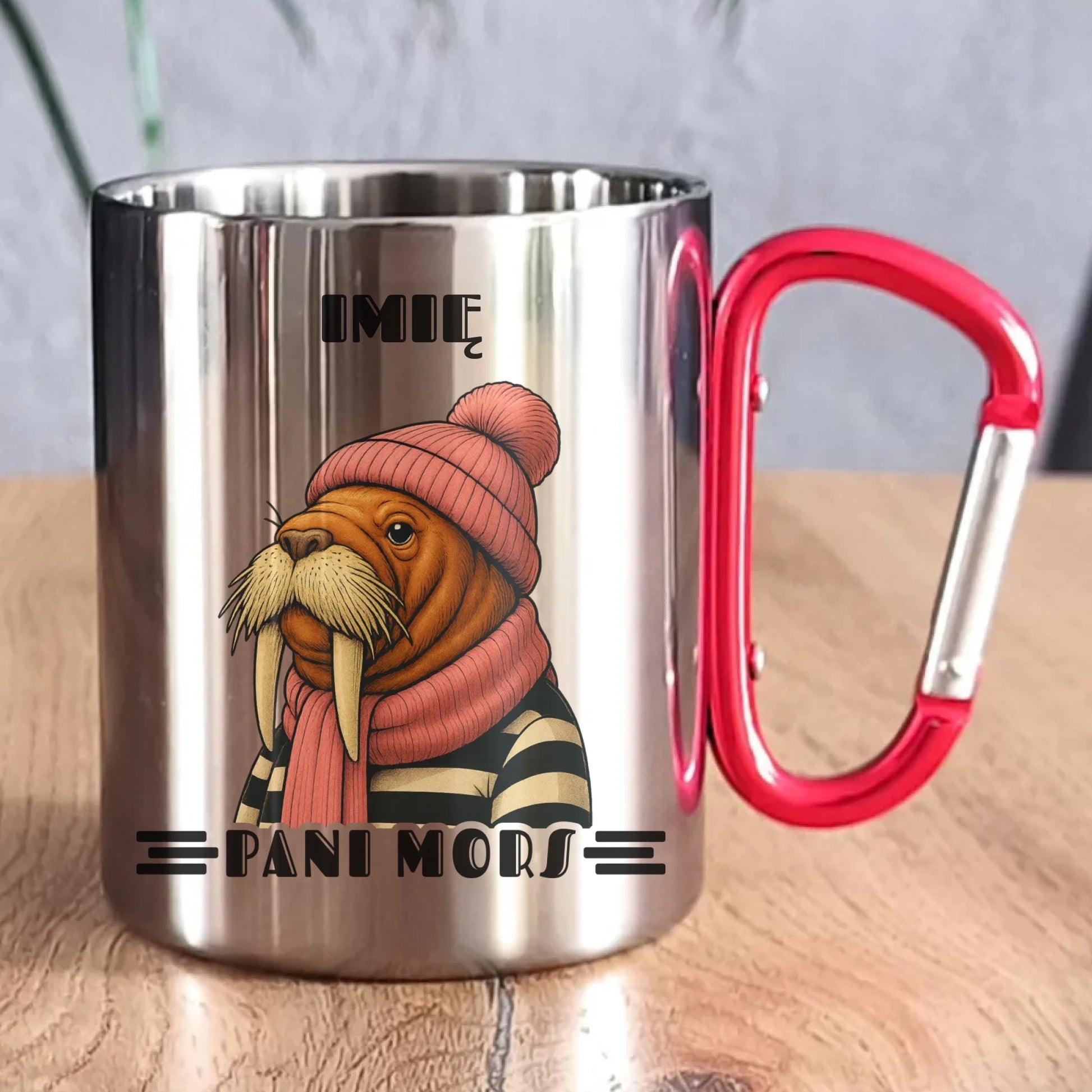 Kubek metalowy - prezent dla morsa - Pani Mors - personalizowany HM16 - StoryCups.pl