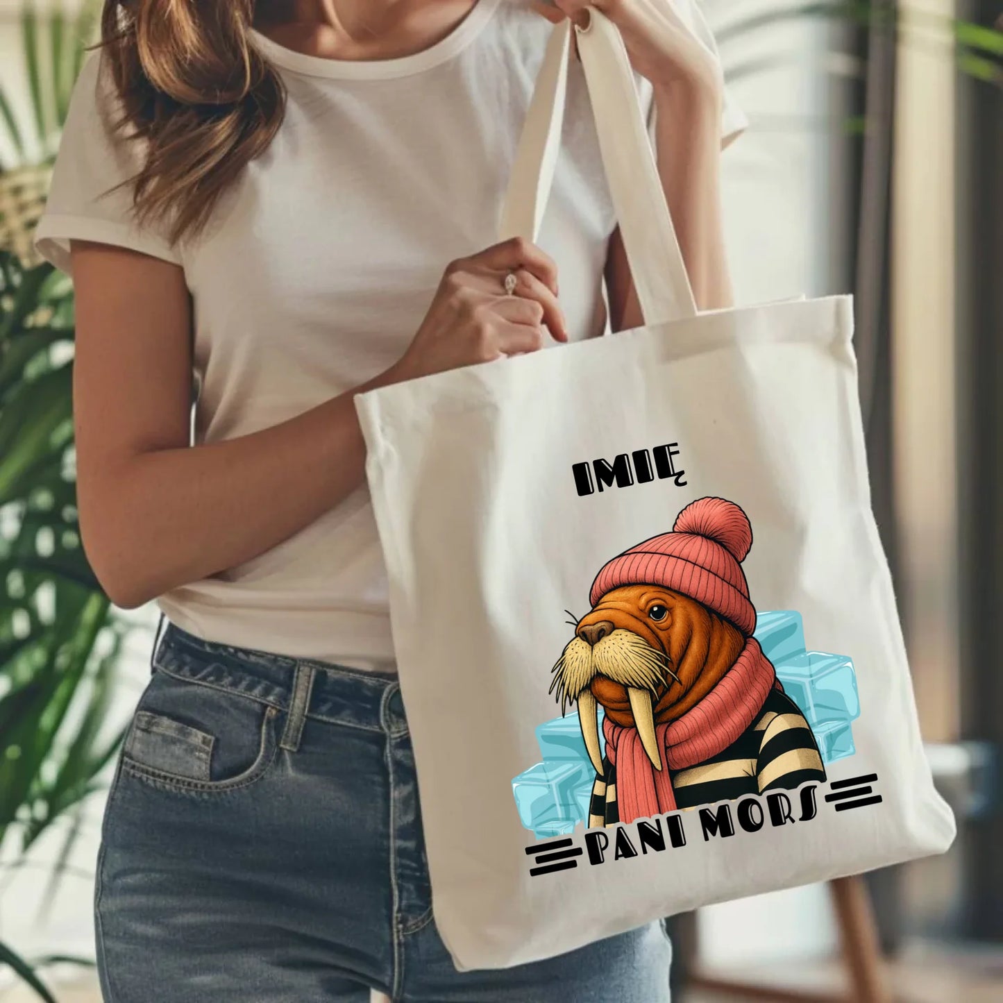 Torba - prezent dla morsa - Pani Mors - personalizowana HM16 - StoryCups.pl