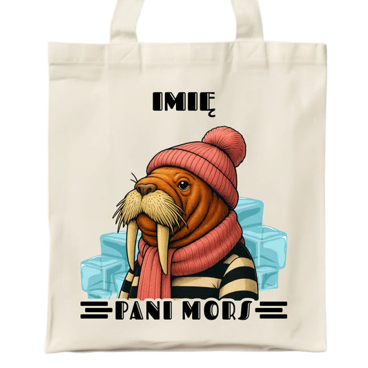 Torba - prezent dla morsa - Pani Mors - personalizowana HM16 - StoryCups.pl