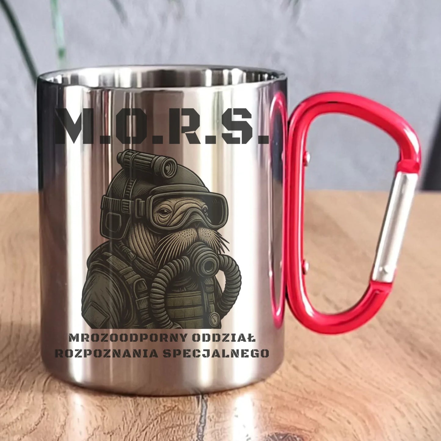 Kubek metalowy - prezent dla morsa - M.O.R.S. Mrozoodporny Oddział Rozpoznania Specjalnego HM20 - StoryCups.pl
