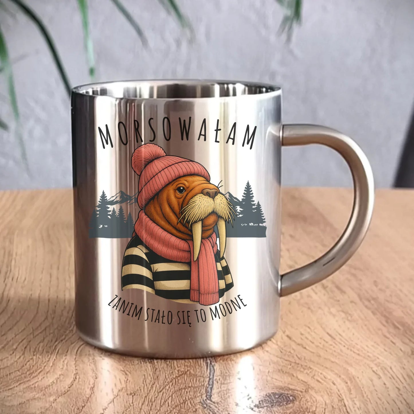 Kubek metalowy - prezent dla morsa - Morsowałam zanim stało się to modne - Mors HM21 - StoryCups.pl