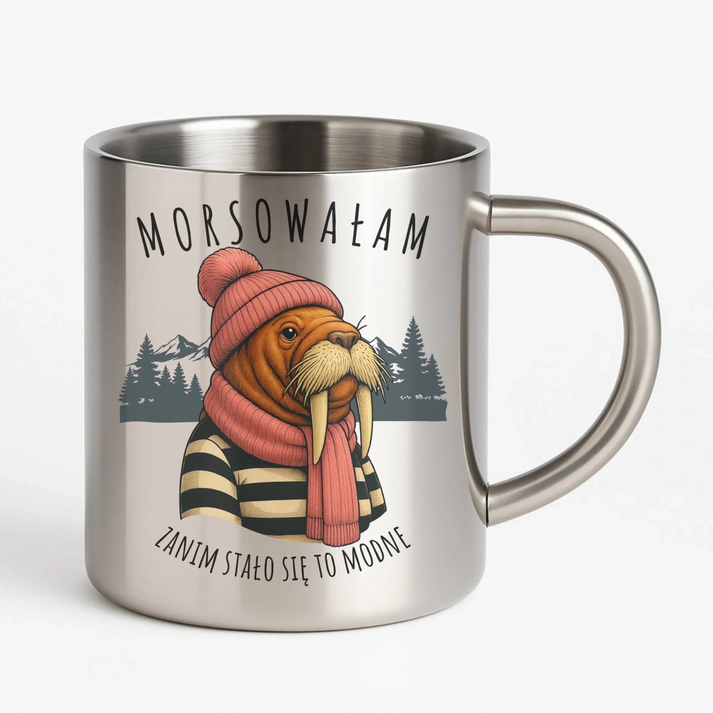 Kubek metalowy - prezent dla morsa - Morsowałam zanim stało się to modne - Mors HM21 - StoryCups.pl