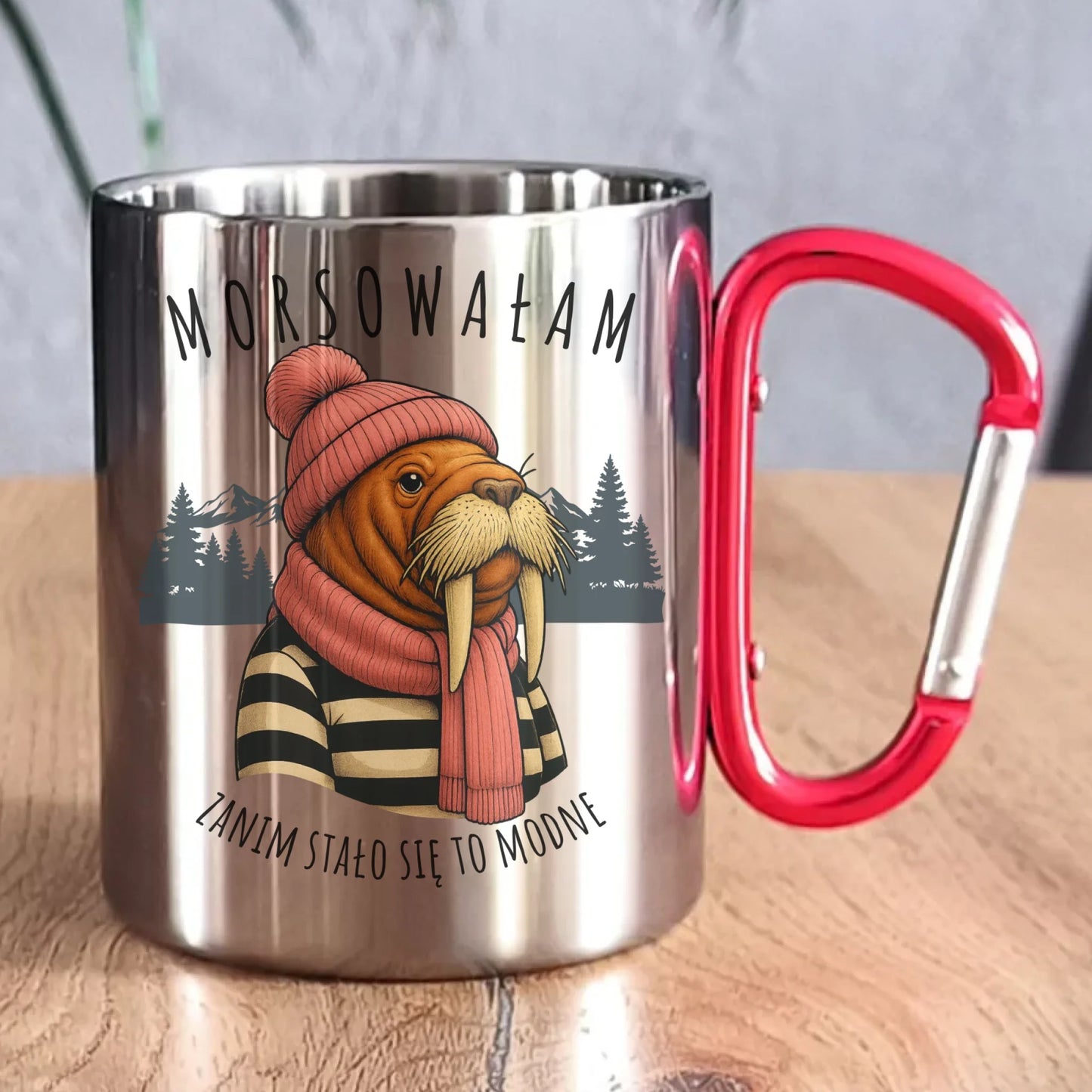 Kubek metalowy - prezent dla morsa - Morsowałam zanim stało się to modne - Mors HM21 - StoryCups.pl