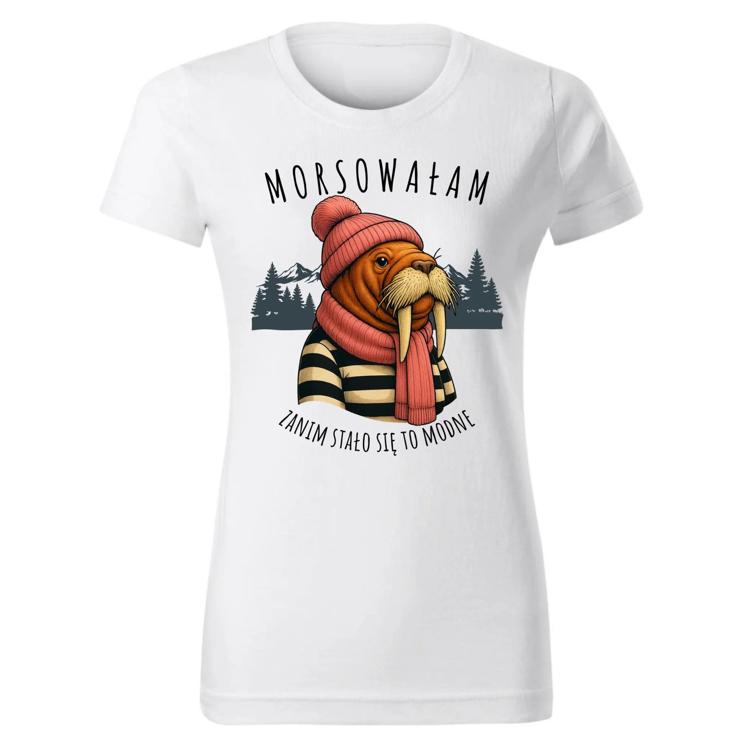 Koszulka damska - prezent dla morsa - Morsowałam zanim stało się to modne - Mors HM21 - StoryCups.pl