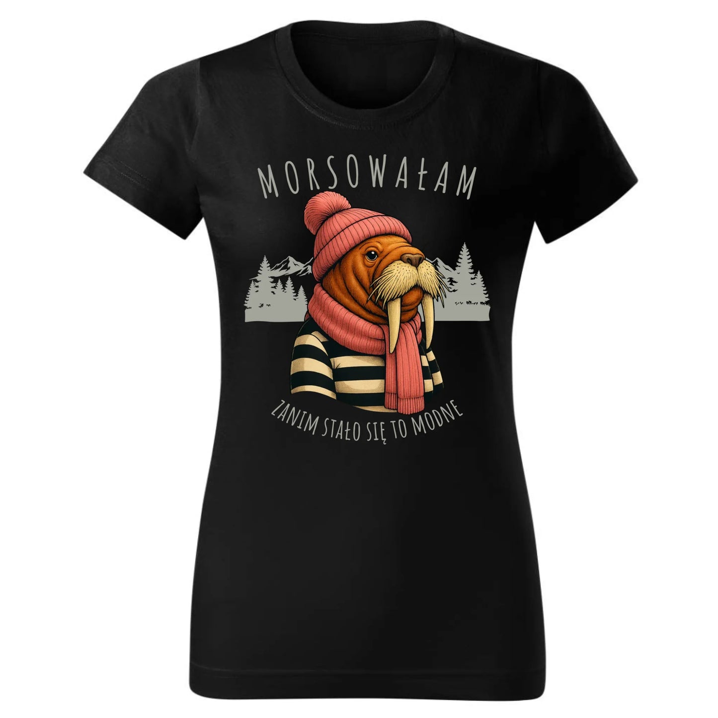 Koszulka damska - prezent dla morsa - Morsowałam zanim stało się to modne - Mors HM21 - StoryCups.pl