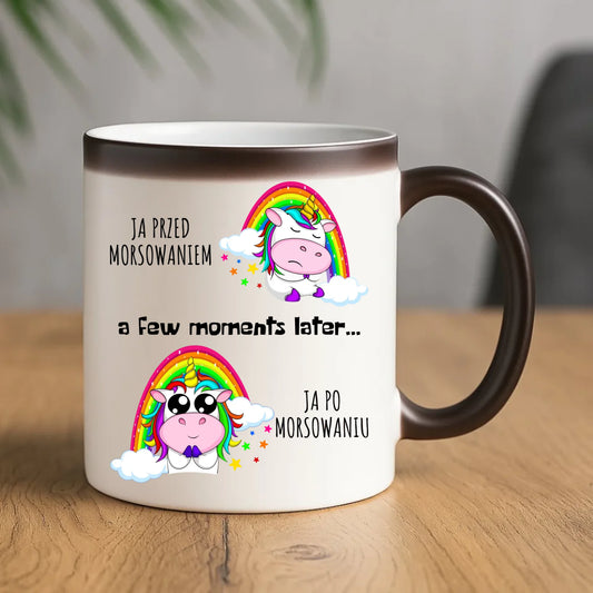Kubek magiczny - prezent dla morsa - Jednorożec - Ja po morsowaniu HM11 - StoryCups.pl