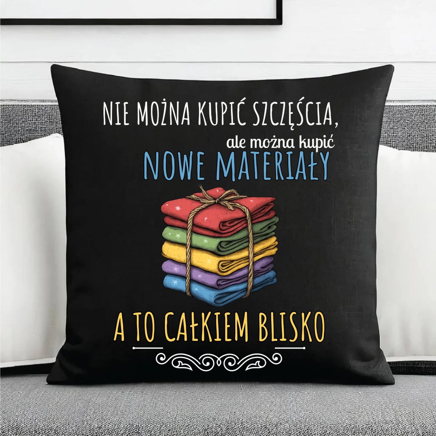 Poduszka dekoracyjna szyciowa dla krawcowej - Nie można kupić szczęścia HS03 - StoryCups.pl