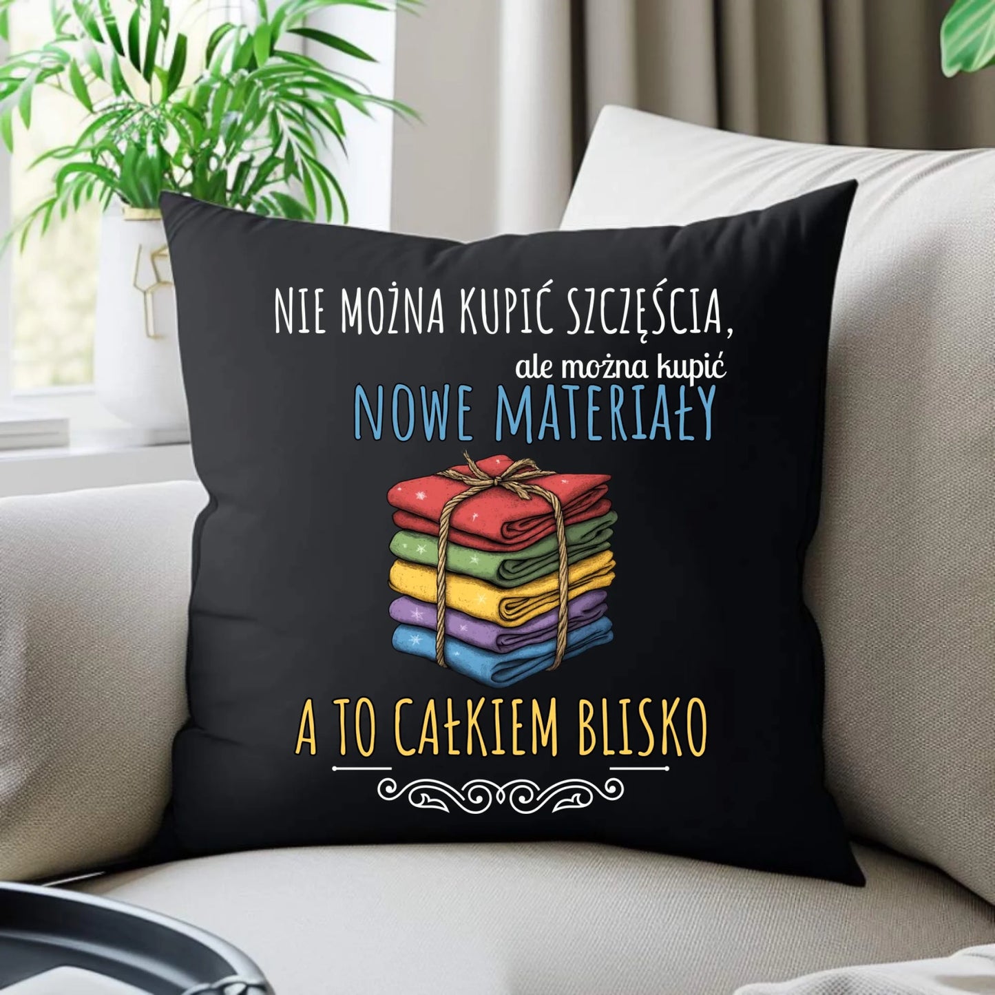 Poduszka dekoracyjna szyciowa dla krawcowej - Nie można kupić szczęścia HS03 - StoryCups.pl