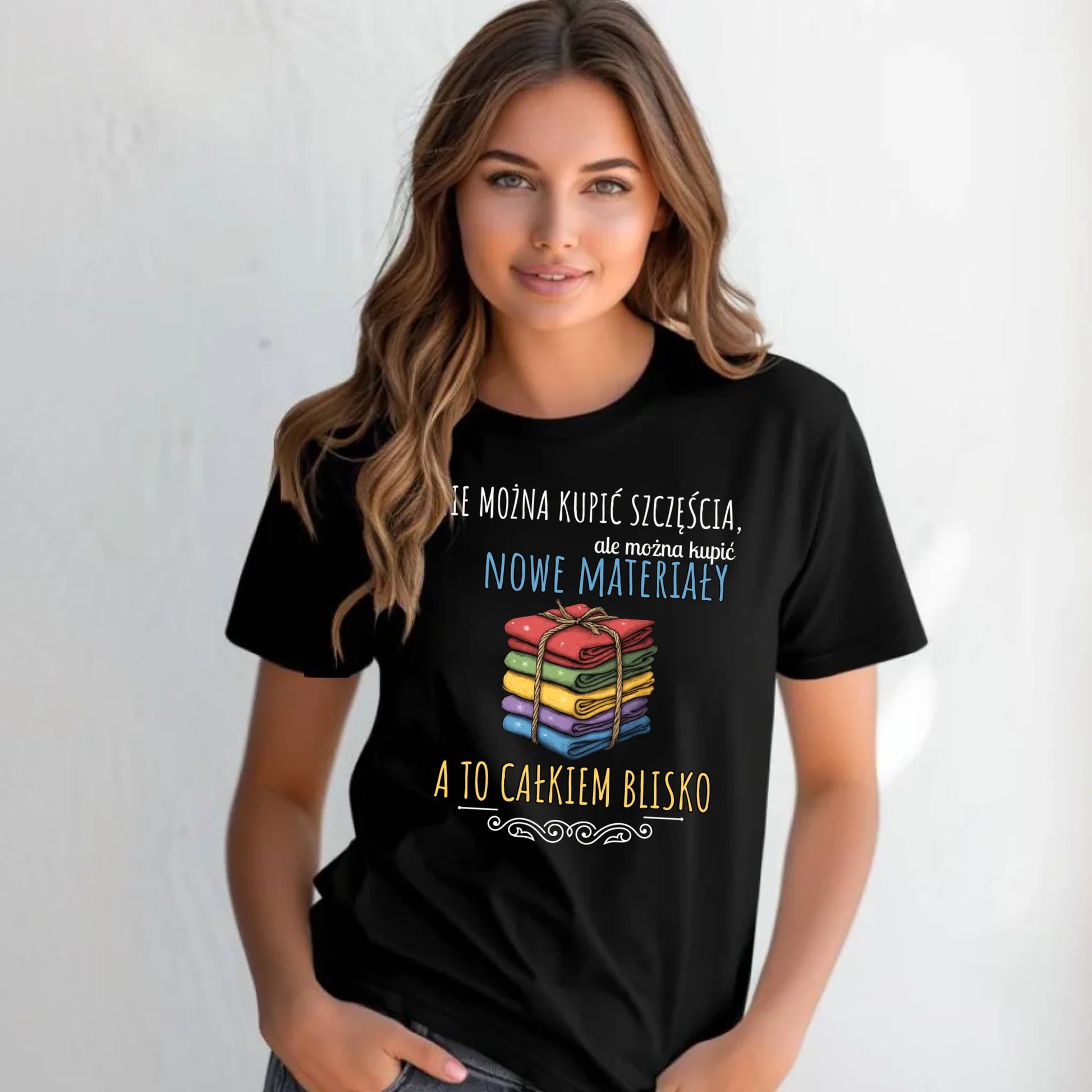 Koszulka damska szyciowa dla krawcowej - Nie można kupić szczęścia HS03 - StoryCups.pl