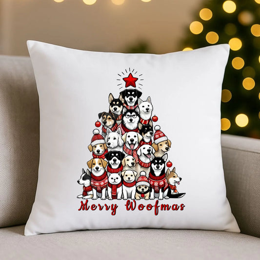 Merry woofmas | Świąteczna poduszka BN90 - StoryCups.pl