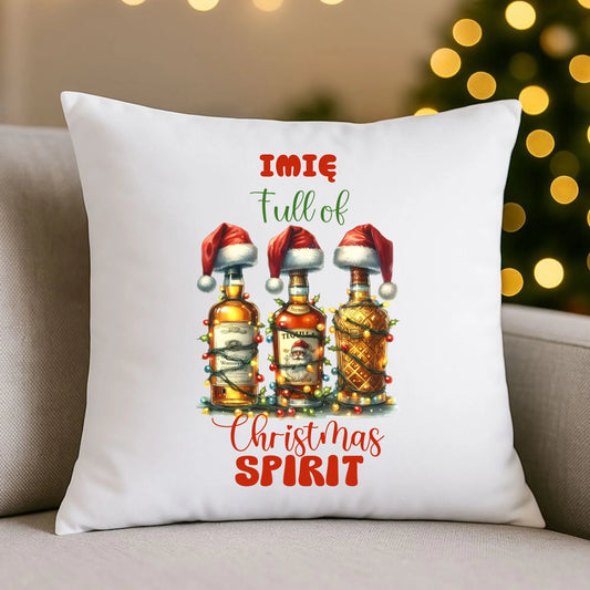 Pełen świątecznego ducha | Personalizowana poduszka świąteczna BN69 - StoryCups.pl