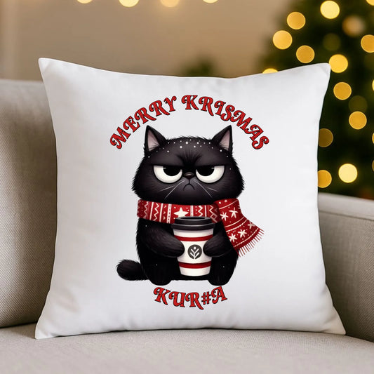 Merry krismas | Świąteczna poduszka BN34 - StoryCups.pl