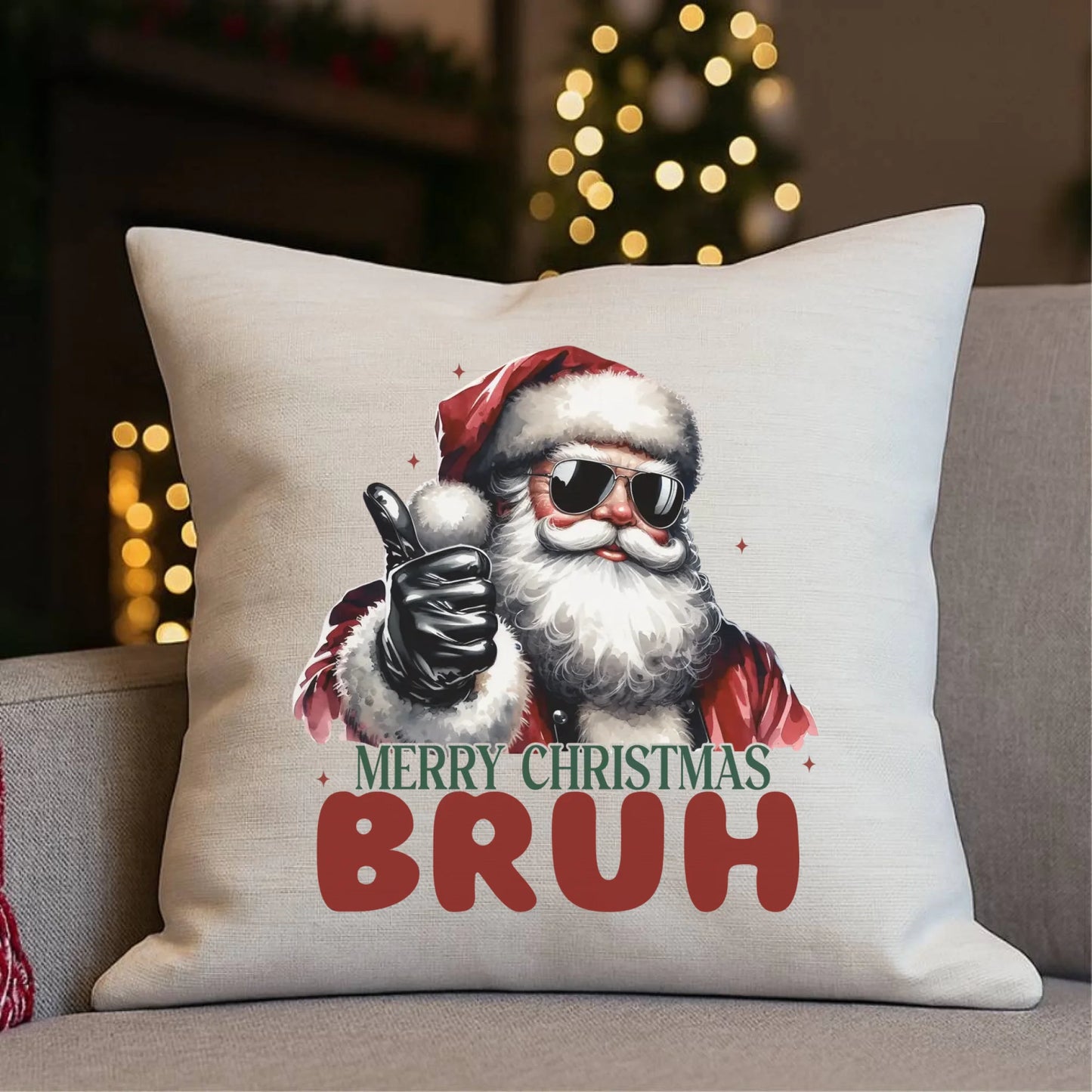 Merry Christmas Bruh | Świąteczna poduszka BN65 - StoryCups.pl