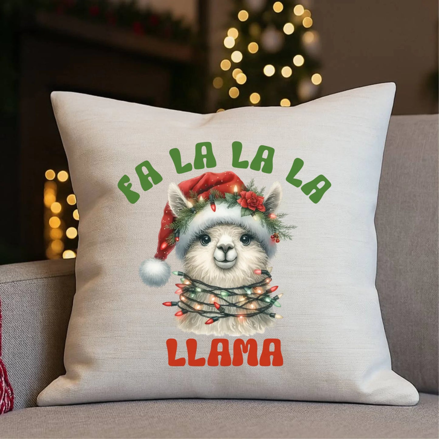 Fa la la la lama | Świąteczna poduszka BN71 - StoryCups.pl