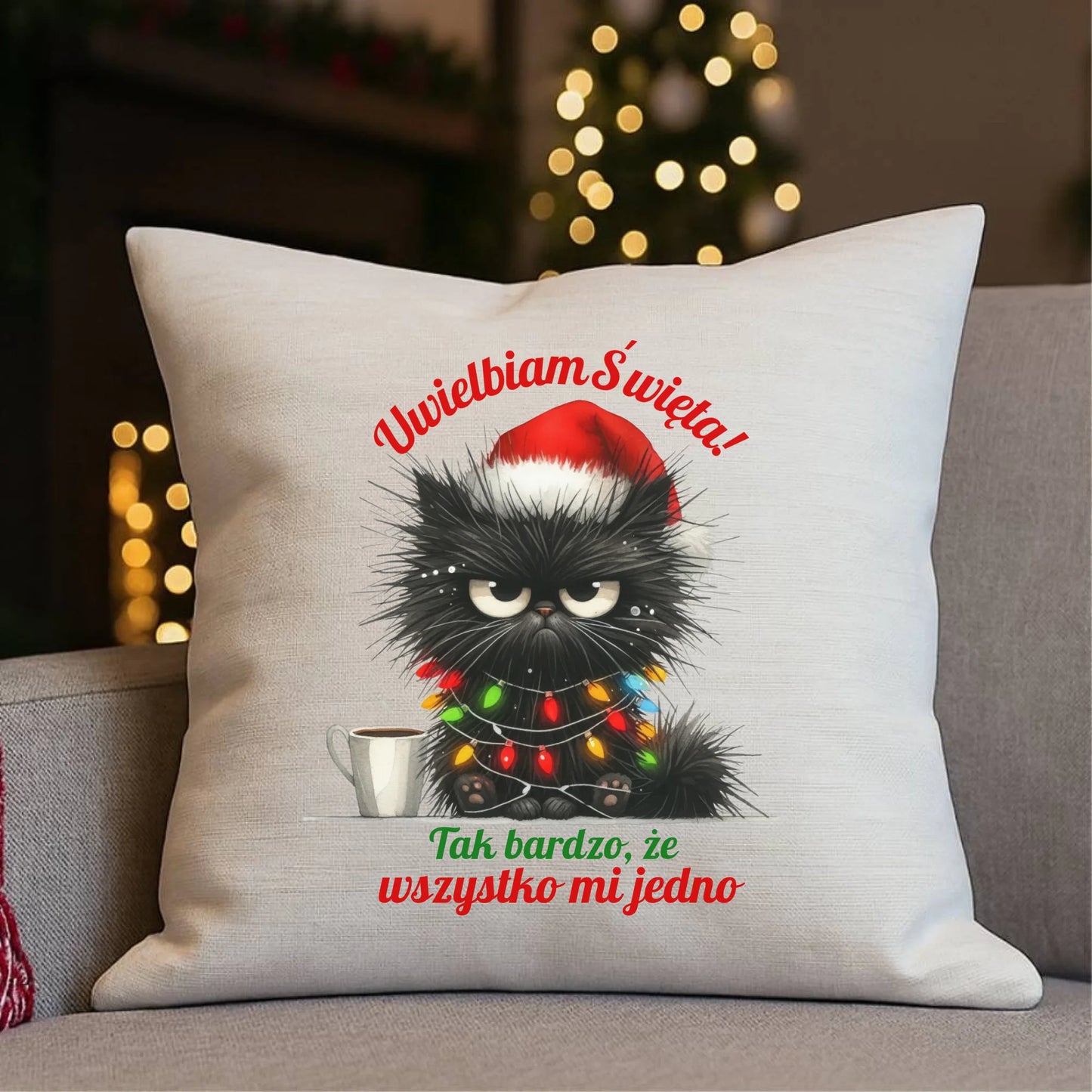 Wszystko mi jedno | Świąteczna poduszka BN35 - StoryCups.pl
