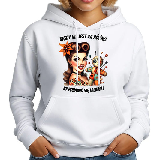 Bluza damska z kapturem - Laleczka Voodoo retro DZ21 - StoryCups.pl
