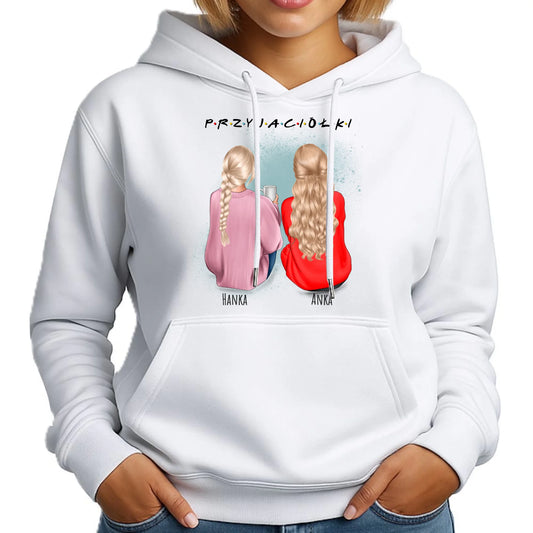 Bluza damska z kapturem - prezent dla przyjaciółki - personalizowane postacie 2-4 osoby PR02
