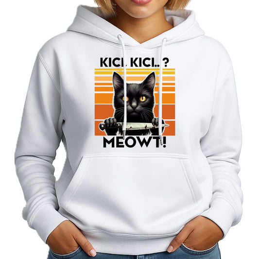 Bluza damska - Kot z nożem - Kici, kici... MEOWT! HL17 - StoryCups.pl