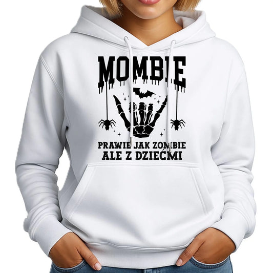 Bluza damska z kapturem dla mamy - Mombie - zombie z dziećmi HL18 - StoryCups.pl