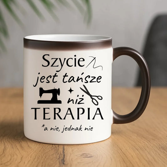 Kubek magiczny szyciowy dla krawcowej - Szycie tańsze niż terapia HS04 - StoryCups.pl