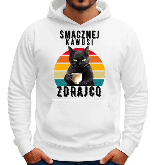Bluza męska z kapturem na odejście z pracy - Smacznej kawusi zdrajco OP03 - StoryCups.pl