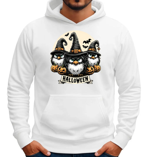 Bluza męska z kapturem na Halloween - Upiorne sowy wiedźmy HL15 - StoryCups.pl