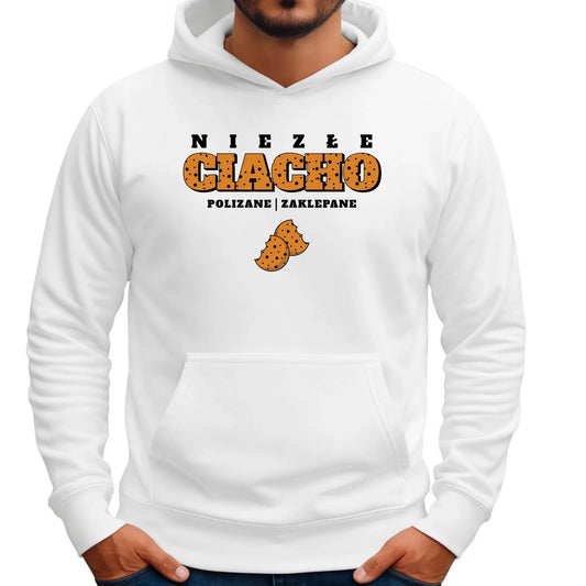 Bluza męska z kapturem - prezent dla chłopaka męża - Niezłe ciacho polizane zaklepane DCH30 - StoryCups.pl