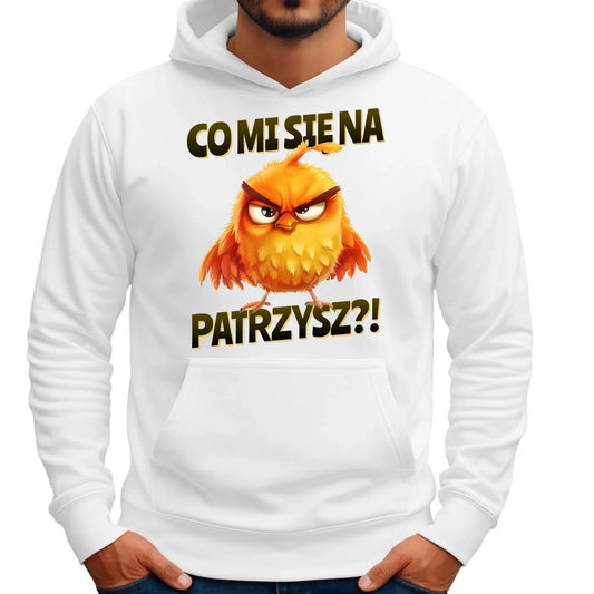 Bluza męska z kapturem - Prezent dla chłopaka kolegi - Co mi się na ptaka patrzysz DCH24 - StoryCups.pl