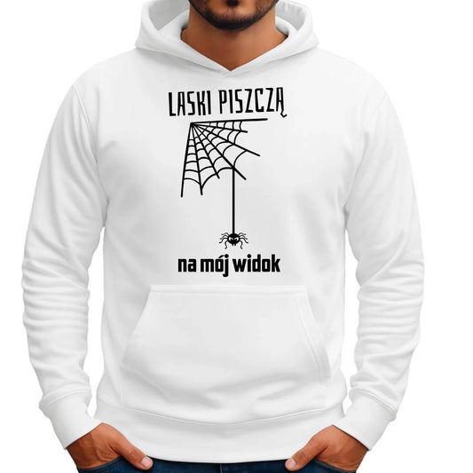 Bluza męska z kapturem - prezent dla chłopaka - Laski piszczą na mój widok DCH13 - StoryCups.pl
