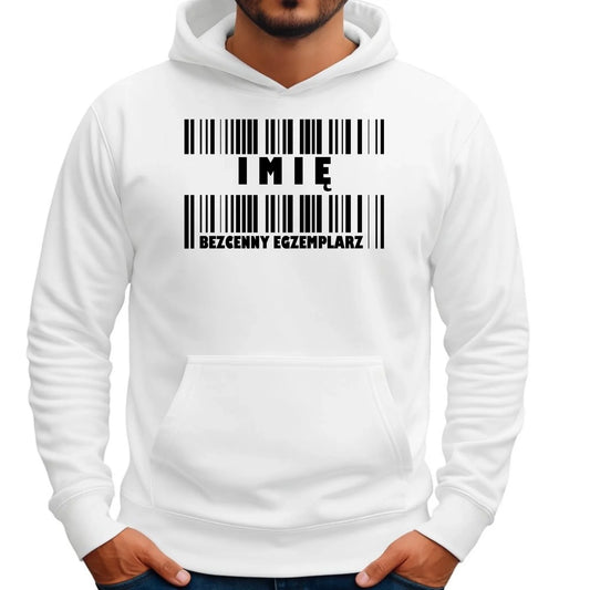 Bluza męska z kapturem - Bezcenny egzemplarz prezent dla niego - personalizowana DCH07 - StoryCups.pl