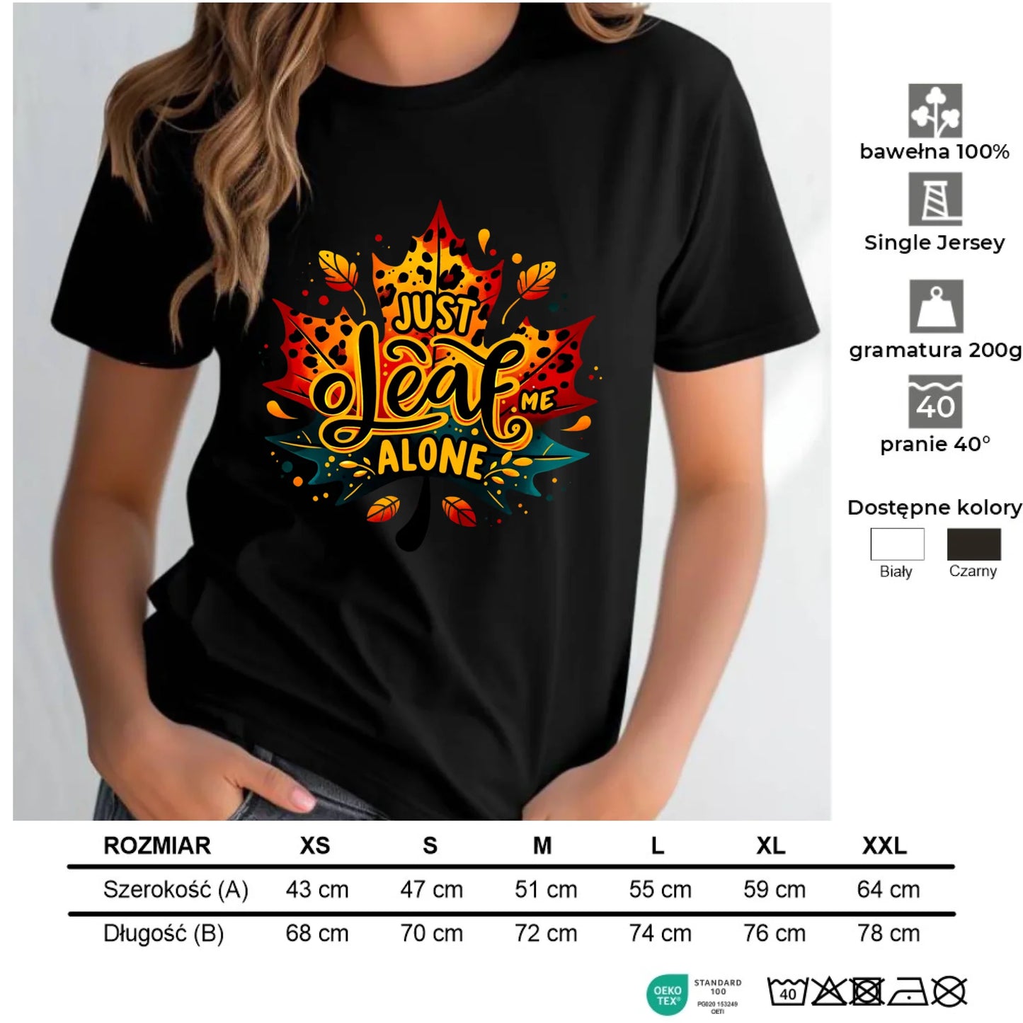 Koszulka damska jesienna - Just leaf me alone JS22 - StoryCups.pl