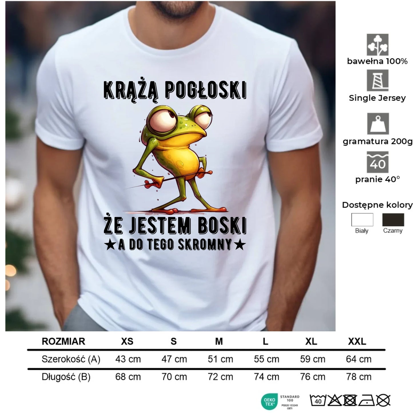 Koszulka męska - prezent dla chłopaka - Jestem boski DCH15 - StoryCups.pl