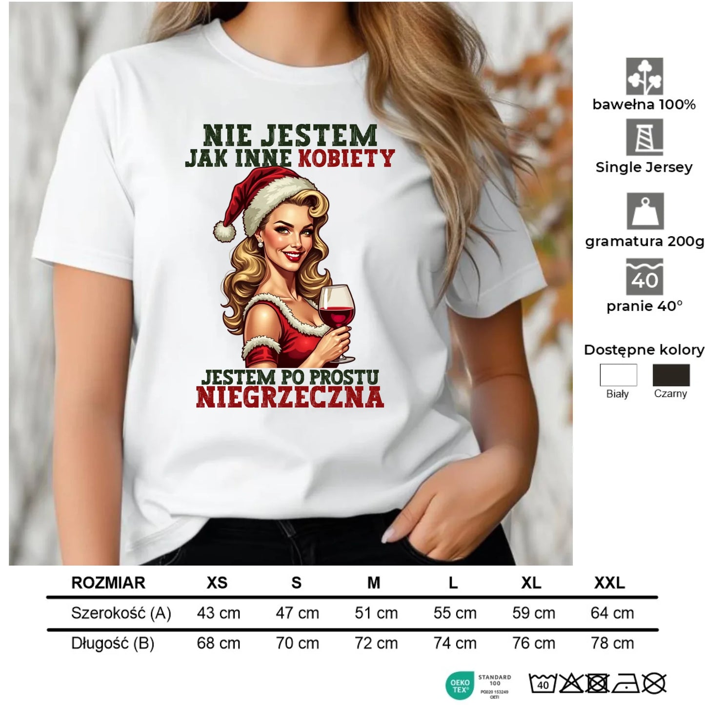 Koszulka damska świąteczna - prezent dla niej - Nie jestem jak inne kobiety BN03 - StoryCups.pl