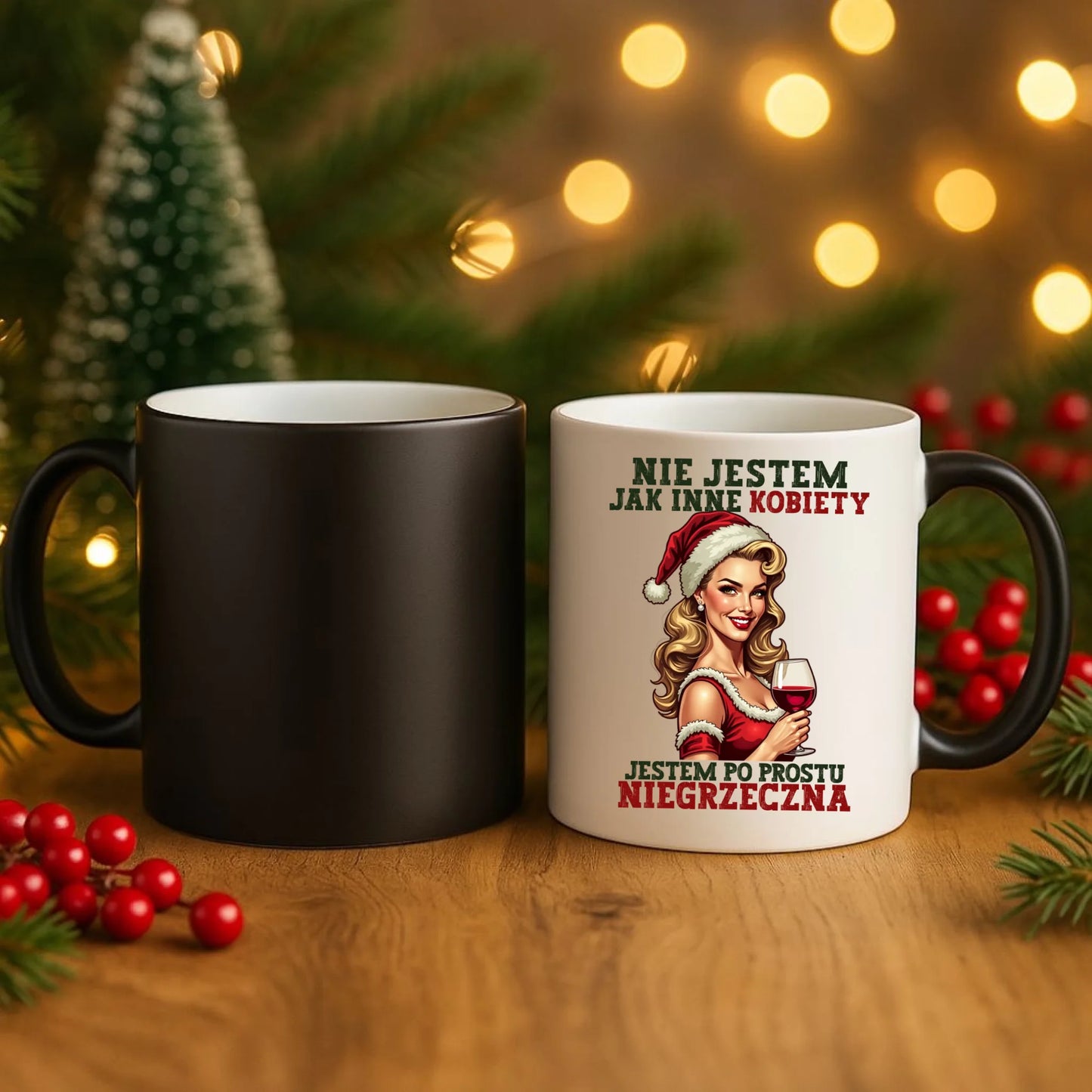 Kubek magiczny świąteczny - prezent dla niej - Nie jestem jak inne kobiety BN03 - StoryCups.pl