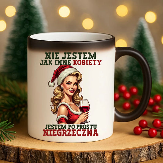 Kubek magiczny świąteczny - prezent dla niej - Nie jestem jak inne kobiety BN03 - StoryCups.pl