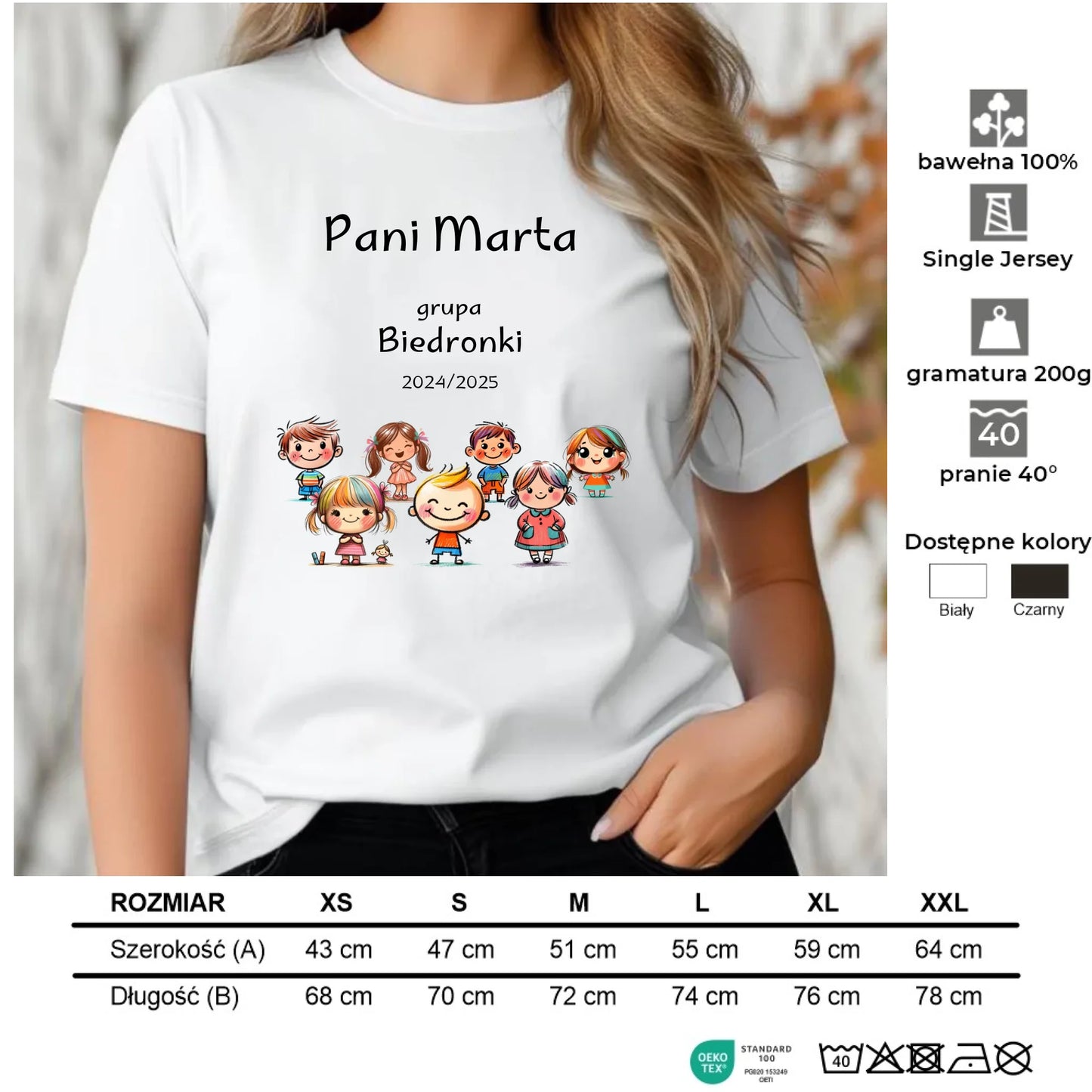 Koszulka damska dla nauczycielki - przedszkolanki - Grupa przedszkolaków - personalizowana N03 - StoryCups.pl