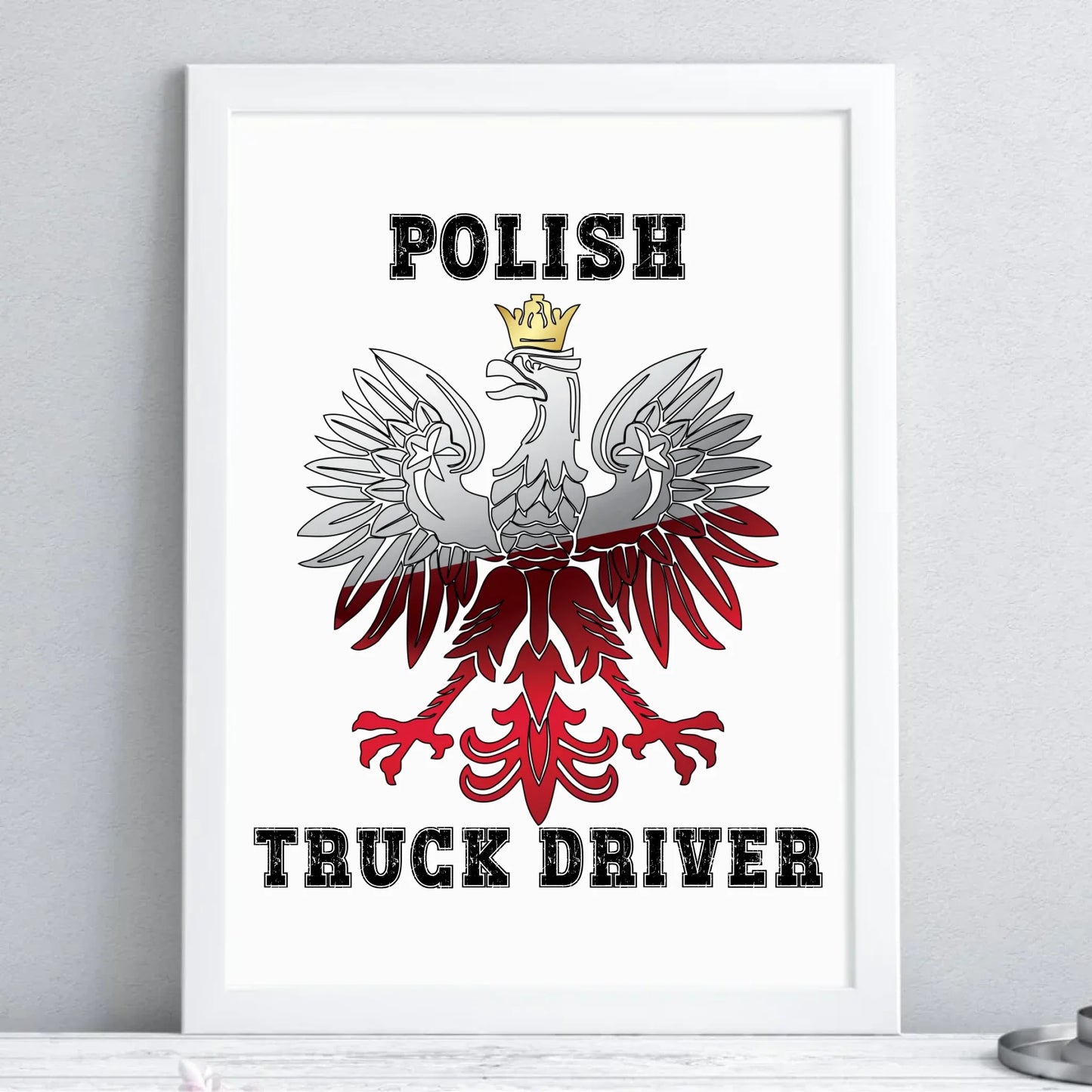 Plakat w ramie dla kierowcy ciężarówki - Polish Truck Driver ZKT06 - StoryCups.pl