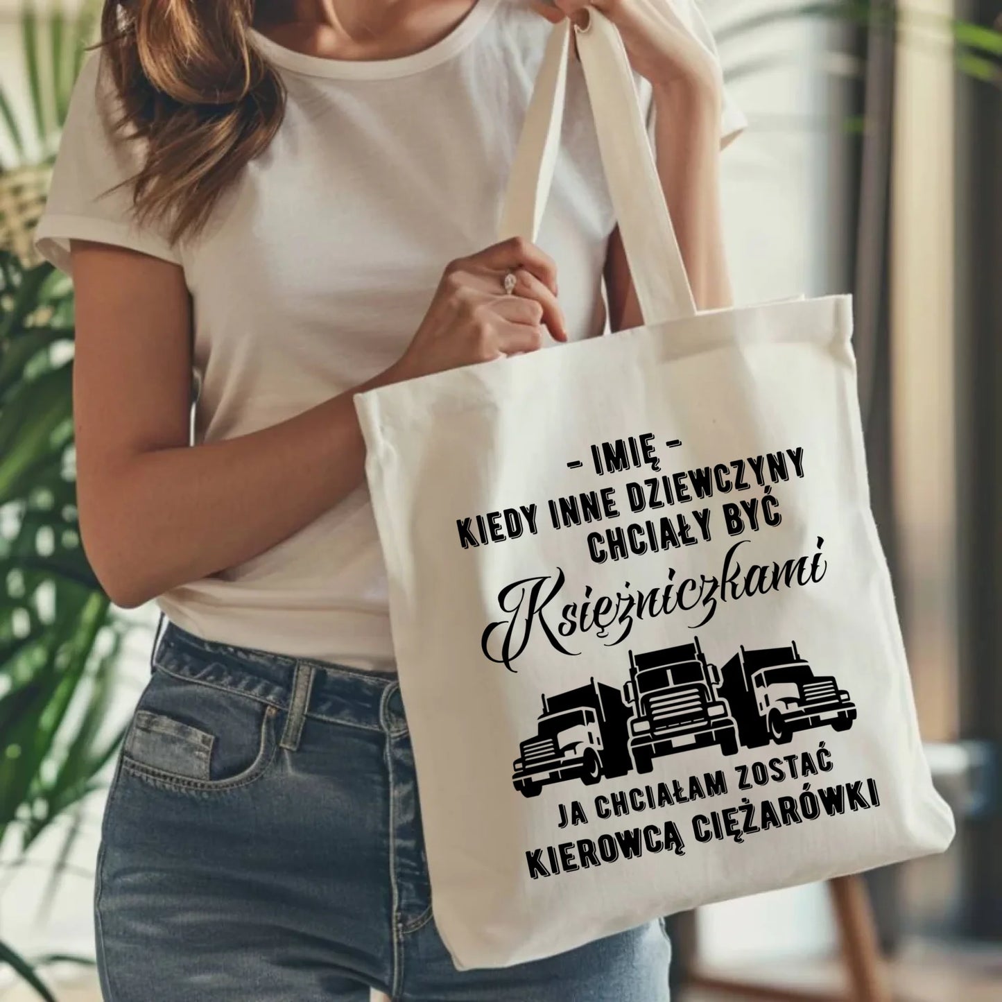 Torba dla kierowcy ciężarówki - Nie chciałam być księżniczką - personalizowana ZKT08 - StoryCups.pl