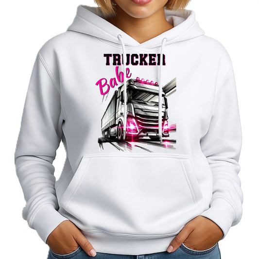 Bluza damska z kapturem - kierowca ciężarówki - Trucker Babe ZKT13 - StoryCups.pl