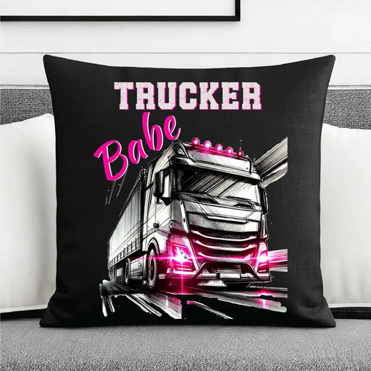 Poduszka dekoracyjna - kierowca ciężarówki - Trucker Babe ZKT13 - StoryCups.pl