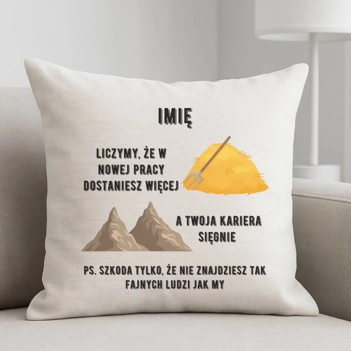 Poduszka na odejście z pracy - Nie znajdziesz tak fajnych ludzi jak my - personalizowana OP04 - StoryCups.pl