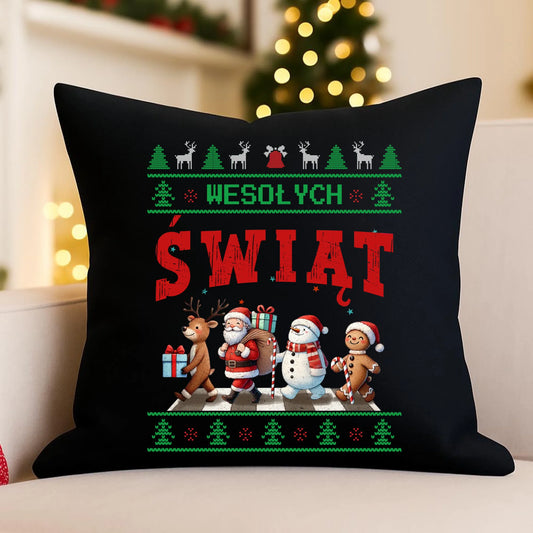 Poduszka dekoracyjna świąteczna - Wesołych Świąt BN06 - StoryCups.pl
